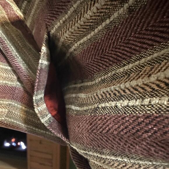 Michel Axel Men's Blazer Sport Coat Size 52 Vintage Brown Green Striped Euro Y2K - Picture 5 of 9